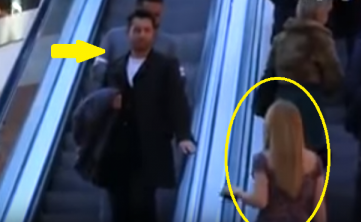 فيديو:  فتاة جذابة تتحرش برجل في المول.. شاهدوا ردّ فعله الصادم!