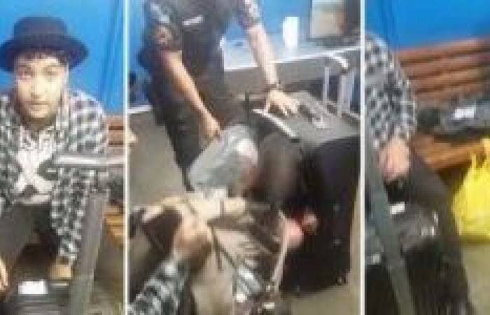 بالفيديو - لحظة العثور على طفل داخل حقيبة سفر