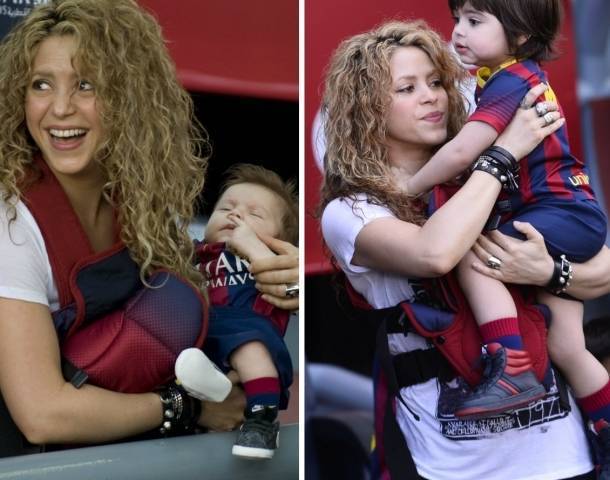 بالصور- شاكيرا تكشف من يشبهها من طفليها ومن يشبه والده