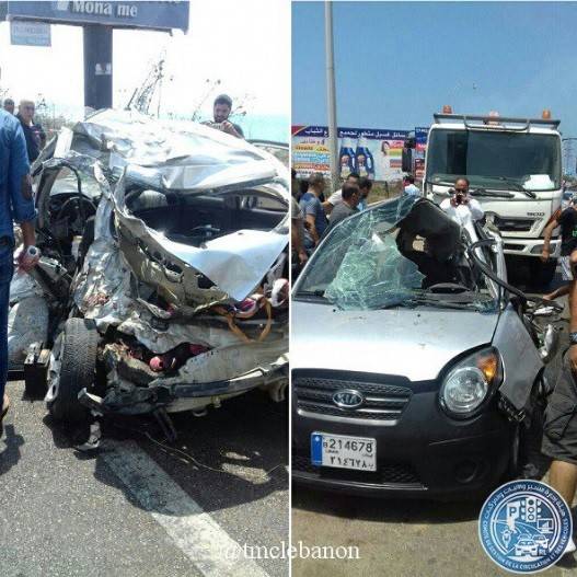بالصور: فاجعة في الجية.. قتيلان بحادث مروع!