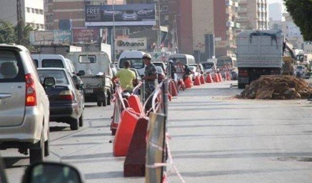 بدء الاعمال على اوتوستراد ضبية المنهار