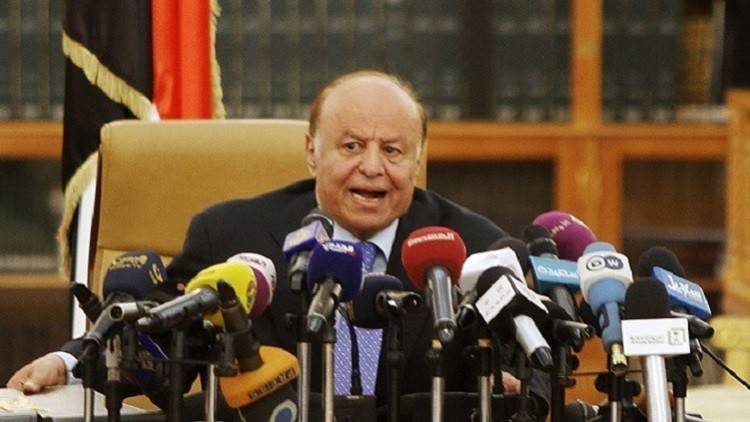 هادي: لا شرعية دستورية لاجتماع البرلمان في صنعاء