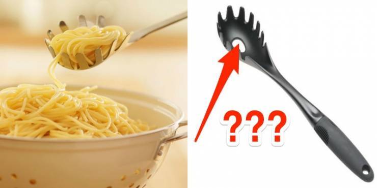 هل تعلم ما هو السبب الحقيقي لوجود هذا الثقب في ملعقة السباكتي؟
