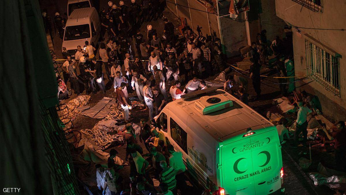 تركيا: 22 على الأقل من ضحايا تفجير غازي عنتاب دون سن الـ14
