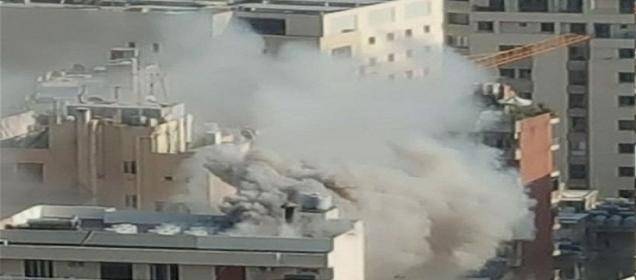 حريق هائل في مبنى بالاشرفية