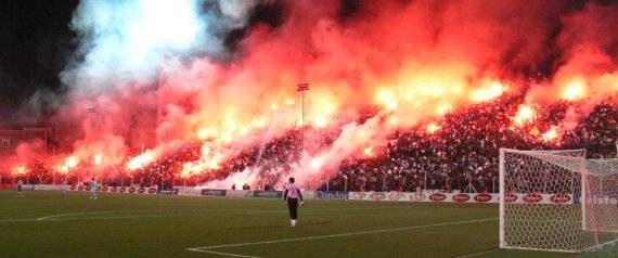 فيديو- غابت الشرطة فاندلع الشغب في ملاعب الجزائر