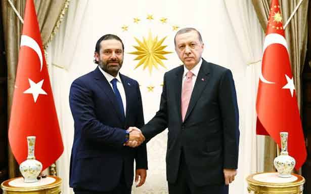 الحريري وصل الى أنقرة والتقى أردوغان