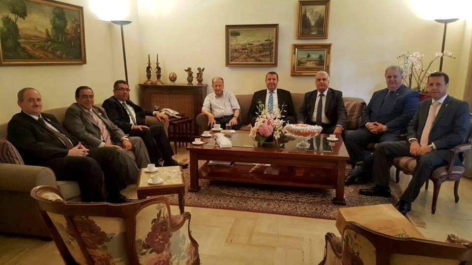 وفد اندية الليونز الدولية عرض مع عون التطورات ومشاريع مستقبلية