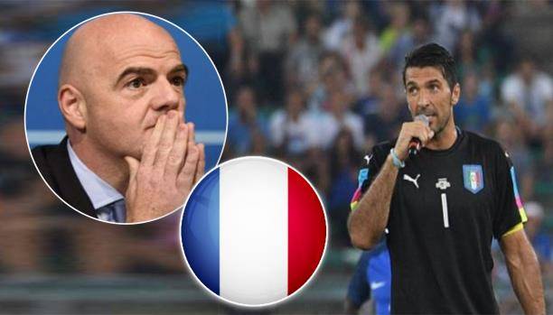 بوفون الرائع.. أسعد الفرنسيين ووصفه رئيس الفيفا بـ"الكبير" (فيديو)