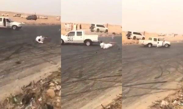 شاهد.. فيديو مروع يرصد لحظة سقوط شاب من سيارة أثناء تفحيطها