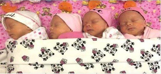 إمرأة تلد أربع توائم ولكن عندما نظر الطبيب الى وجوهم فى نفس الوقت لاحظ شيء أغرب من الخيال!!