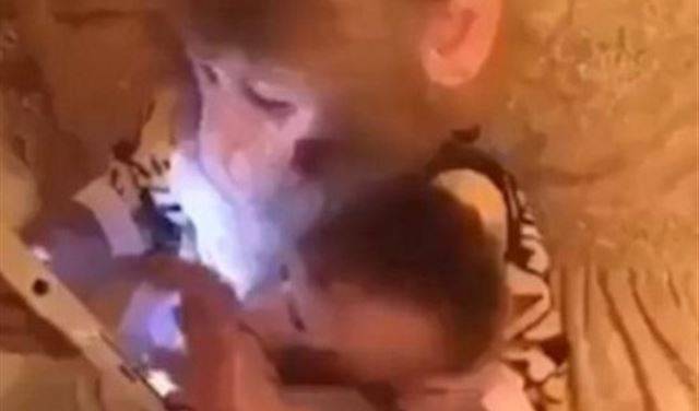 بالفيديو.. قرد يعلم ابنه الألعاب على 