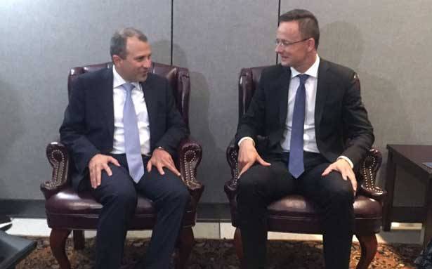 باسيل بحث ونظيره الهنغاري أزمة النزوح والهجرة