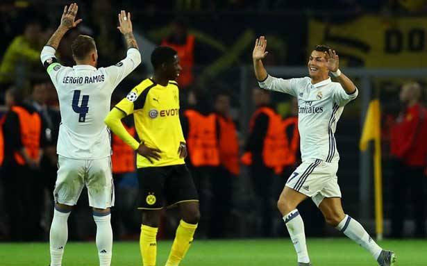 دوري أبطال أوروبا في كرة القدم :
تعادل دورتموند مع ريال مدريد (2-2)