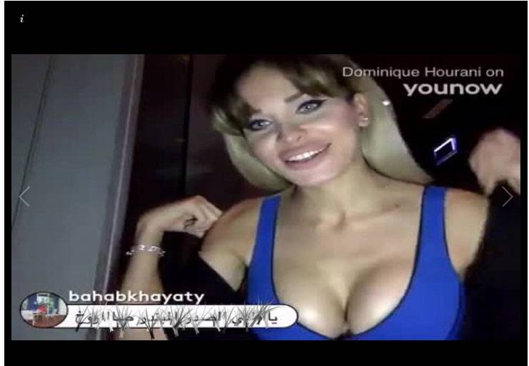 بالفيديو دومينيك حوراني تكشف عن صدرها لتؤكد لجمهورها انها لم تقم باي عملية تجميل