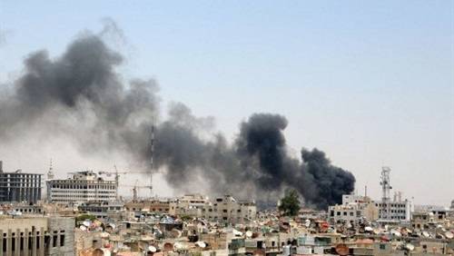 تعرض السفارة الروسية في دمشق  للقصف