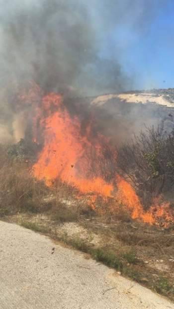 حريق على أوتوستراد جبيل حالات وفرق الدفاع المدني تعمل على اخماده