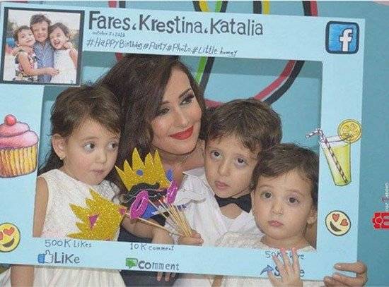 فيديو كندة حنا ترقص في عيد ميلاد ابنها فارس وتشعل الحفل