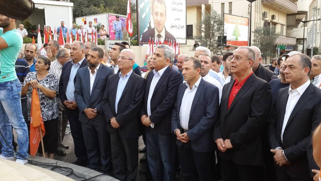 باسيل وبو صعب وضعا إكليلا من الزهر على نصب شهداء الحدت: عملنا وإياكم لتكون ذكرى 13 ت1 حياة لمشروع وطن