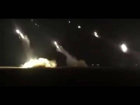 بالفيديو قصف مواقع داعش بالصواريخ في الموصل تمهيدا لاقتحامها