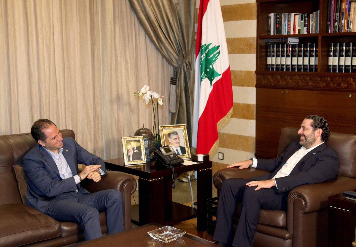 الحريري استقبل رئيس الكتائب وعرضا التطورات