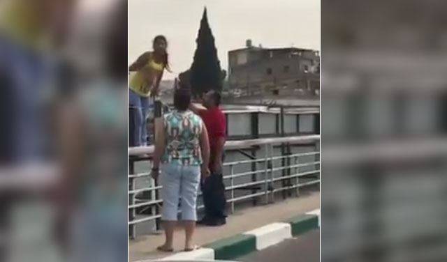 بالفيديو: إبنة الـ 21 تحاول الإنتحار على جسر شكا.. والسبب أهلها!