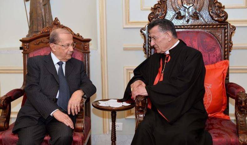 عون أطلع الراعي على تطورات الملف الرئاسي.. والبطريرك أبدى ارتياحه