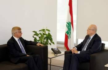 ميقاتي عرض مع زاسبيكين العلاقات الثنائية بين البلدين والتطورات الراهنة