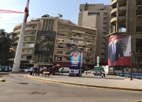 بالصورة… تزيين ساحة ساسين تحضيراً للإنتخابات الرئاسية