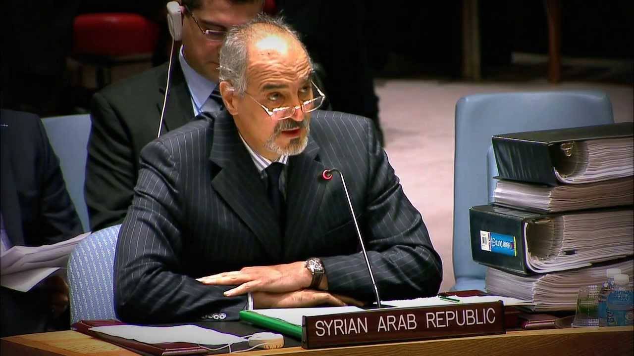 بالفيديو بشار الجعفري : لننتظر قليلاً كي يخرج بعض المنافقين من هذه القاعة .. شكراً سيدي الرئيس