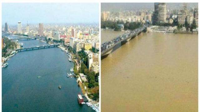 مفاجأة في النيل.. لماذا أصبح لون النهر بهذا الشكل؟