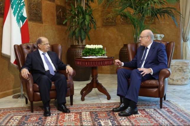 ميقاتي من بعبدا: الثابت الوطني عندنا دعم مقام رئاسة الحكومة