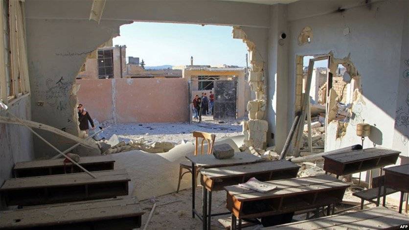 روسيا: لا أدلة على وجود أطفال داخل مدرسة تعرضت للقصف في إدلب