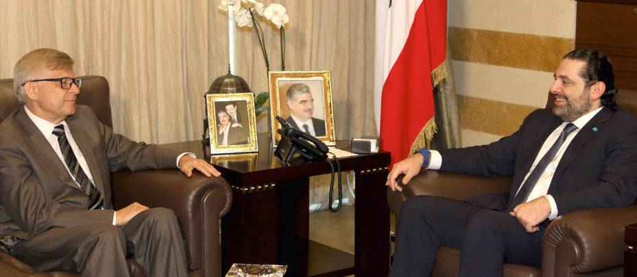 الحريري استقبل زاسبكين والشعار والمنتدى العربي للبيئة