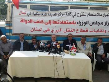 طليس: اتحادات النقل البري تعلن الاضراب والتظاهر الثلاثاء المقبل