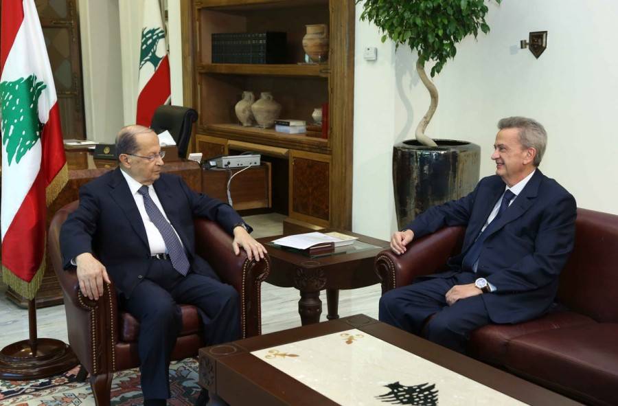 الرئيس عون يلتقي حاكم مصرف لبنان الاستاذ رياض سلامة