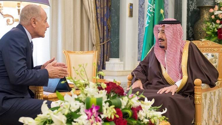 العاهل السعودي يبحث مع أبو الغيط جهود 