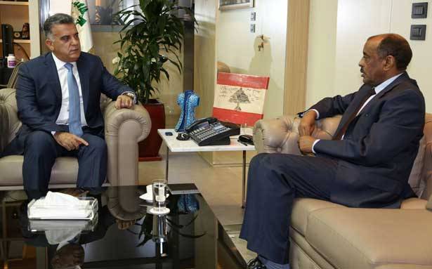 ابراهيم التقى السفير السوداني