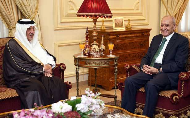 جال على برّي وسلام والحريري
خالد الفيصل سـلّم عون رسالتي الملـك سـلمان