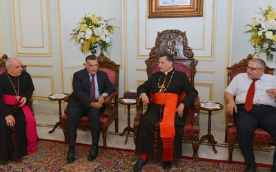 ابراهيم زار الراعي في بكركي
والتقى الملحق العسكري الأميركي