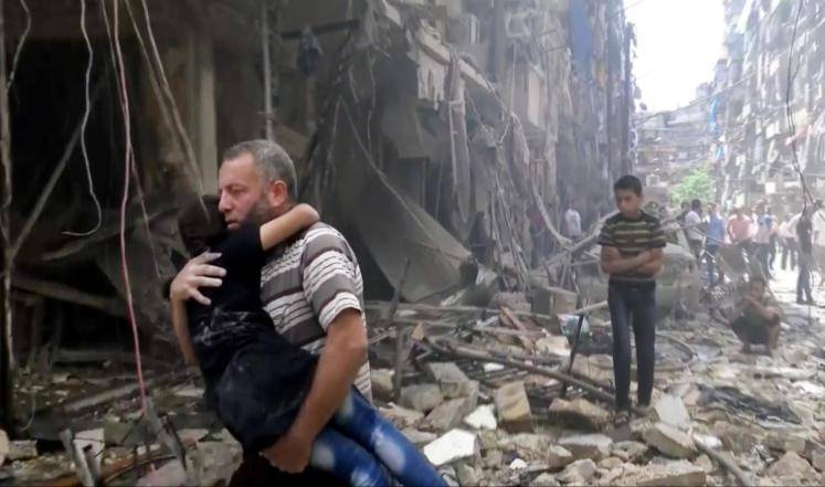 الكارثة تلف حلب قتلى وجرحى ومجاعة