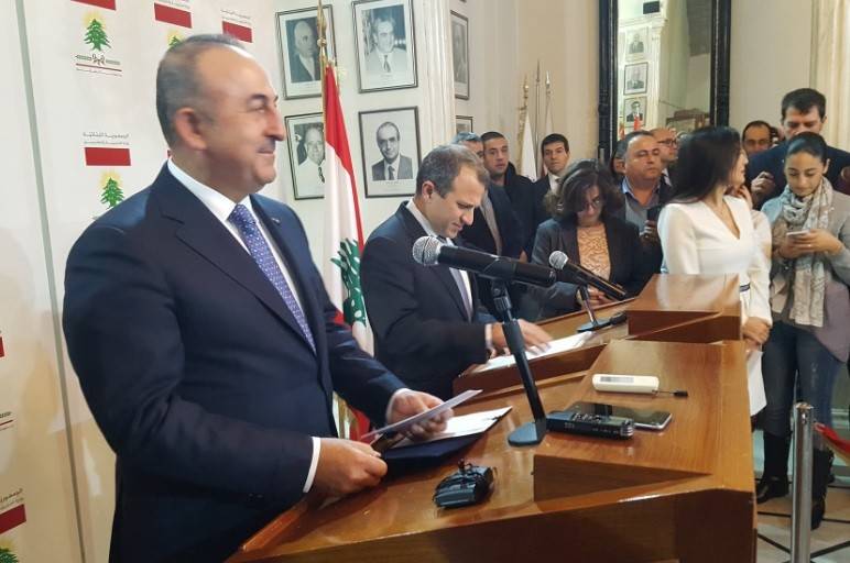 جاويش اوغلو بعد لقائه باسيل: سوف نستمر في دعم لبنان من دون تمييز