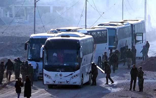 المسلحون غادروا 16 قرية في ريف دمشق الى ادلب
