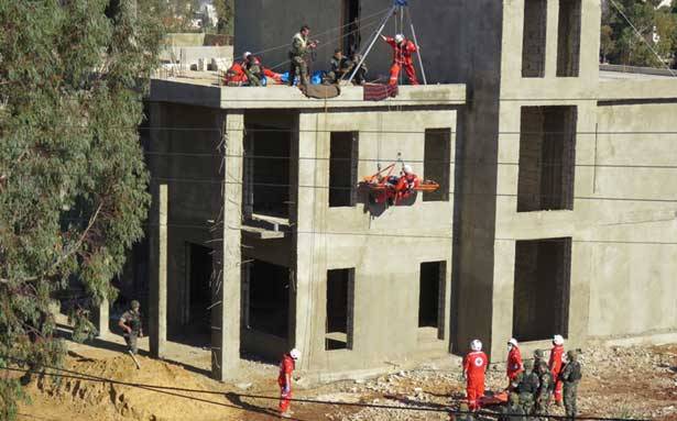 مُناورة افتراضيّة بين الجيش والصليب الأحمر