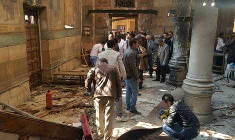 الكنيسة القبطية تواصل تقبل التعازي بتفجير الكنيسة المرقسية