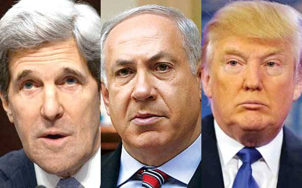 كيري: القدس عاصمة الدولتين
نتنياهو: موقف منحاز ويتجاهل جذور الصراع
ترامب: كوني أقوى يا إسرائيل فقد اقترب 20ك2