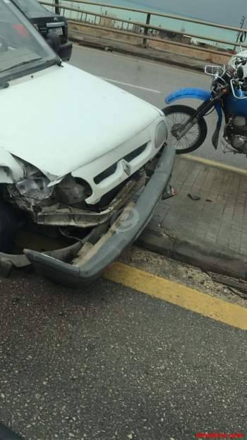 جريح بحادث سير بين دراجة نارية وسيارة عند مفرق الحوش - قانا في صور