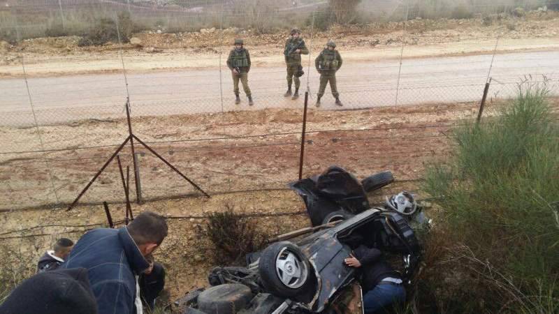انقلاب سيارة في العديسة ونقل السائق الى مستشفى مرجعيون