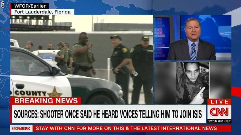 مسؤولون لـCNN: المشتبه به في إطلاق النار بمطار "فورت لودرديل" أخبر FBI أن "أصواتاً برأسه حثته على الانضمام لداعش"