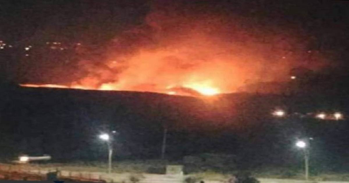 بالفيديو الغارة الاسرائيلية على مطار المزة في دمشق
